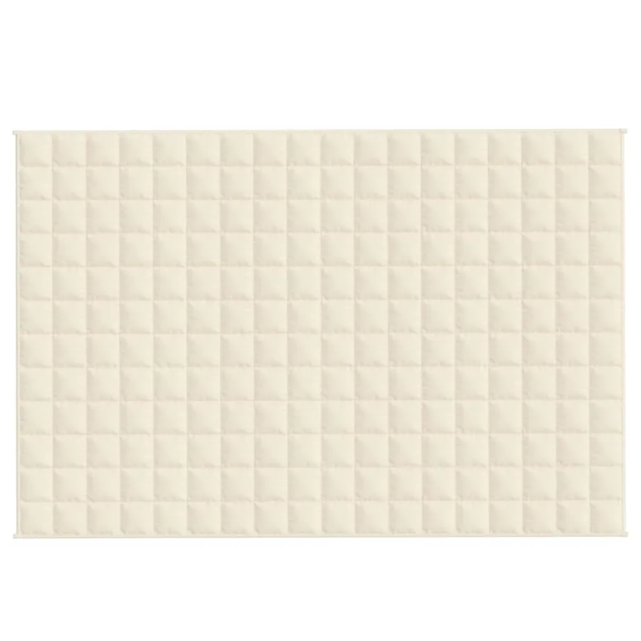 Couverture lestée Crème clair 122x183 cm 5 kg Tissu - 3