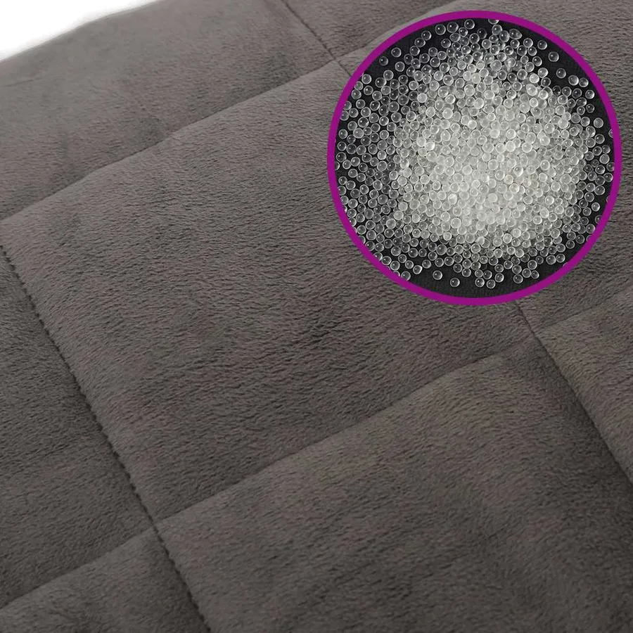 Couverture lestée Gris 200x225 cm 13 kg Tissu - 6