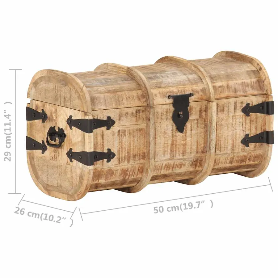 Coffres de rangement 2 pcs Bois de manguier massif - 10