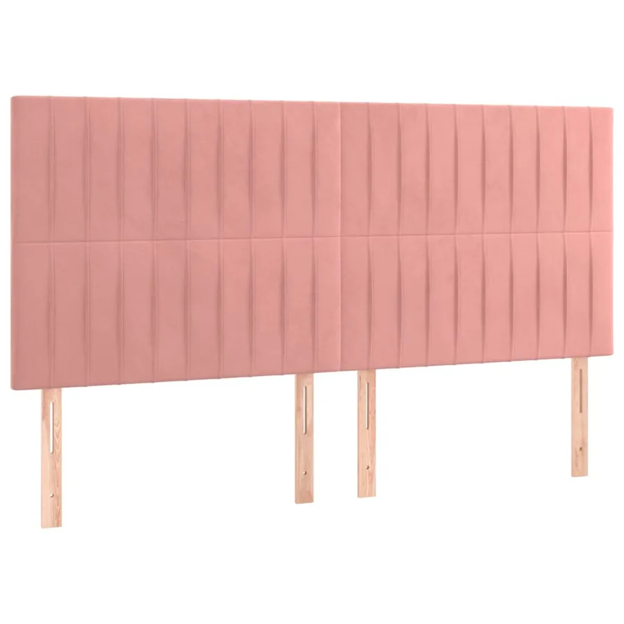 Tête de lit Rose 180x5x118/128 cm Velours - 2