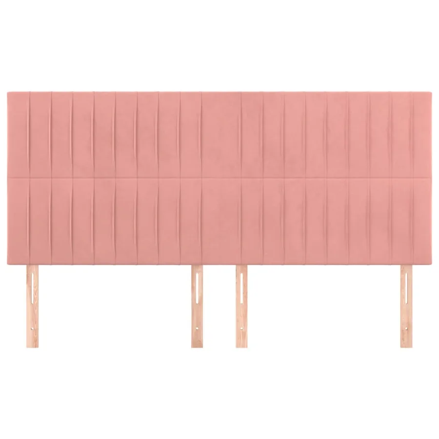 Tête de lit Rose 180x5x118/128 cm Velours - 3