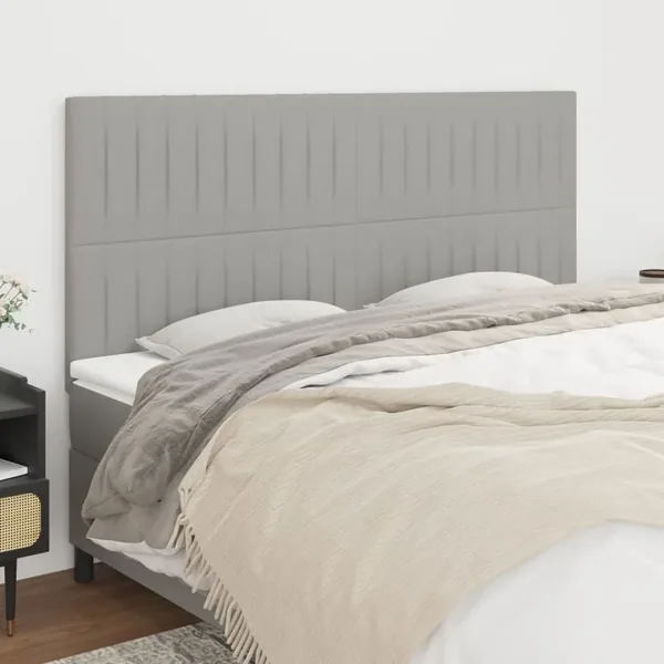 Tête de lit Gris clair 180 x 5 x 118/128 cm Tissu