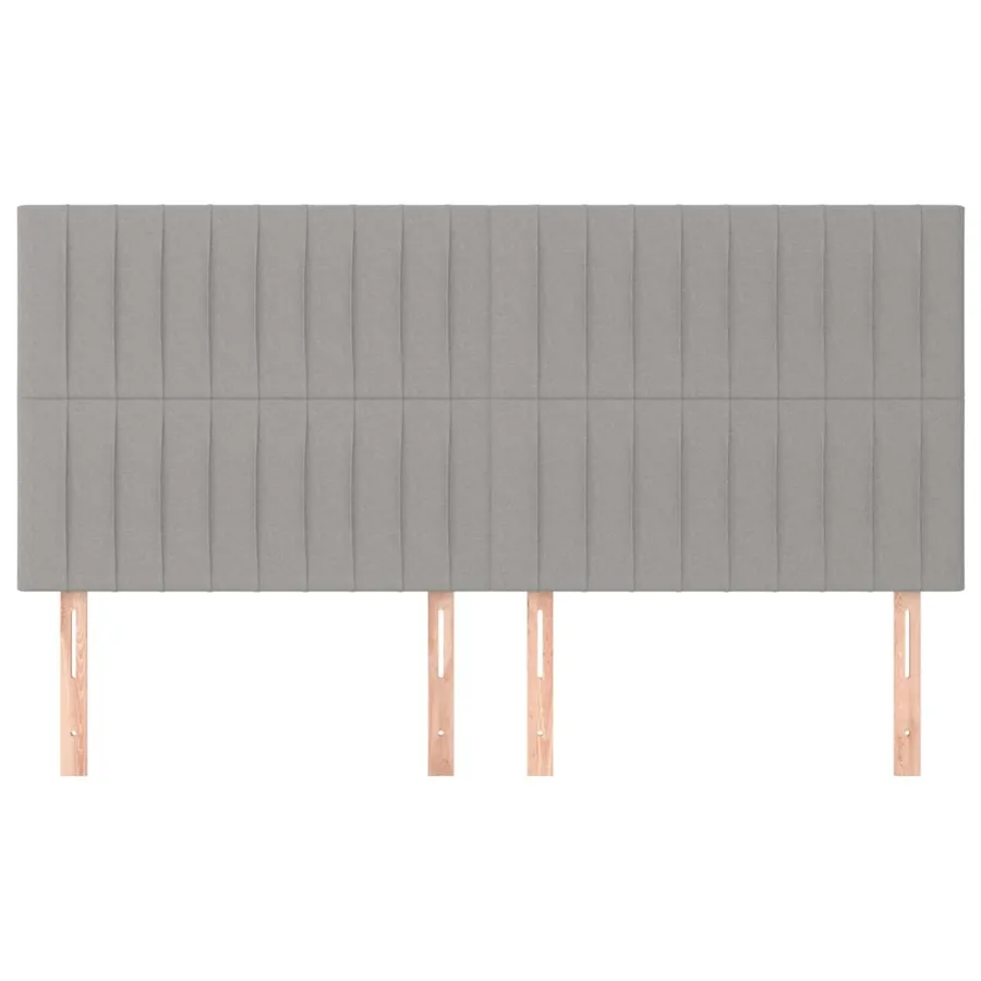Tête de lit Gris clair 180 x 5 x 118/128 cm Tissu - 3