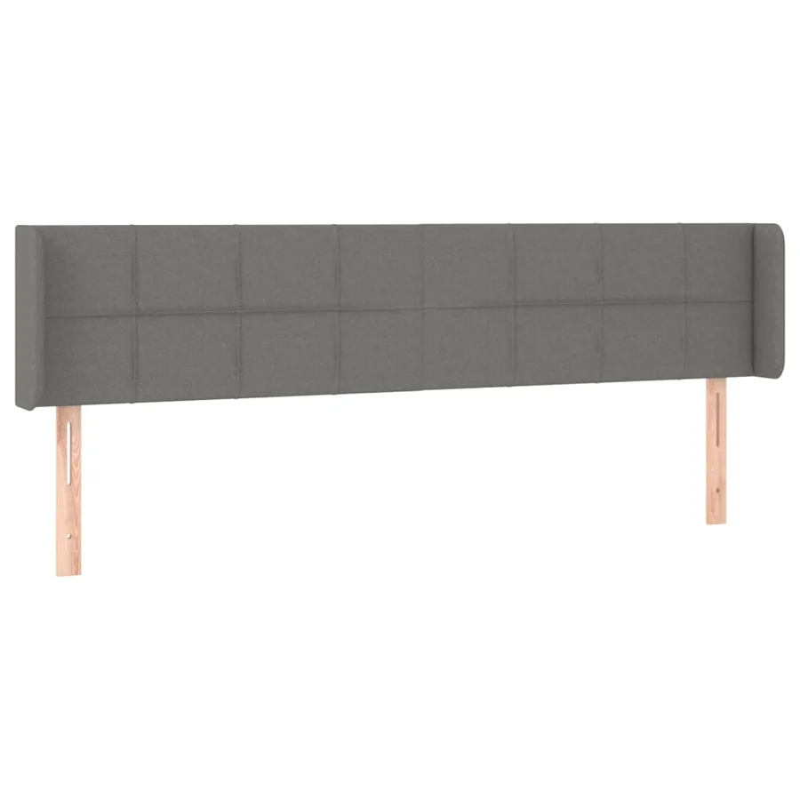 Tête de lit à LED Gris foncé 163x16x78/88 cm Tissu - 3