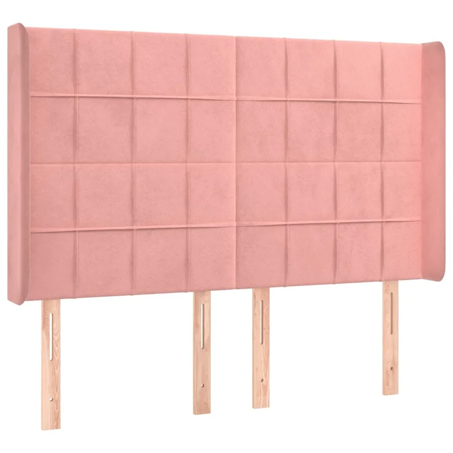Tête de lit à LED Rose 147x16x118/128 cm Velours - 3