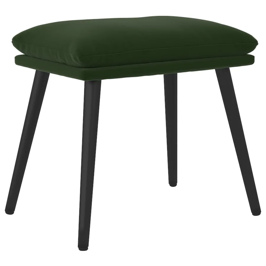 Repose-pied Vert foncé 45x29,5x35 cm Velours - 2