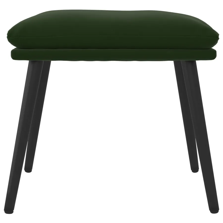 Repose-pied Vert foncé 45x29,5x35 cm Velours - 3