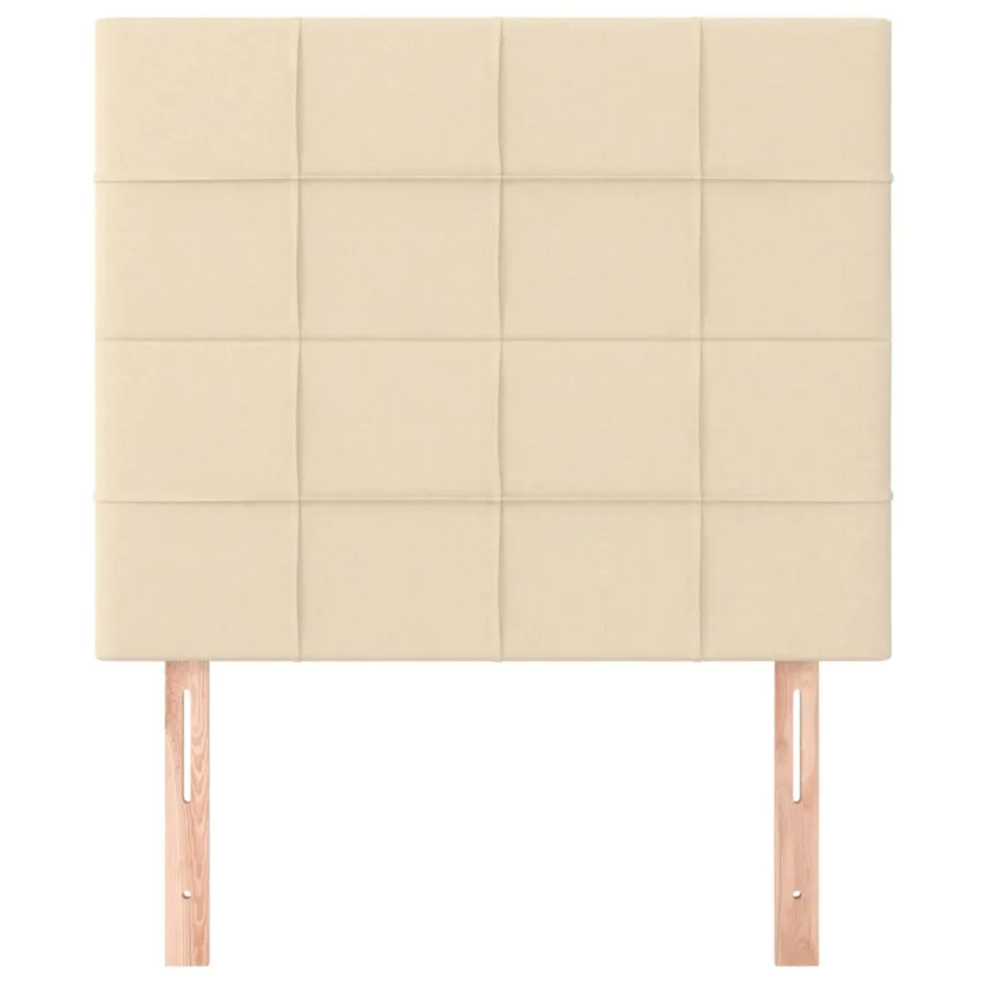 Tête de lit Crème 80x5x118/128 cm Tissu - 3