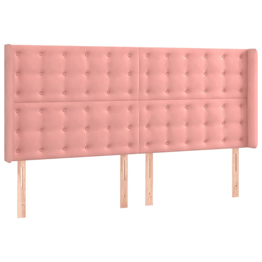 Tête de lit à LED Rose 163x16x118/128 cm Velours - 3