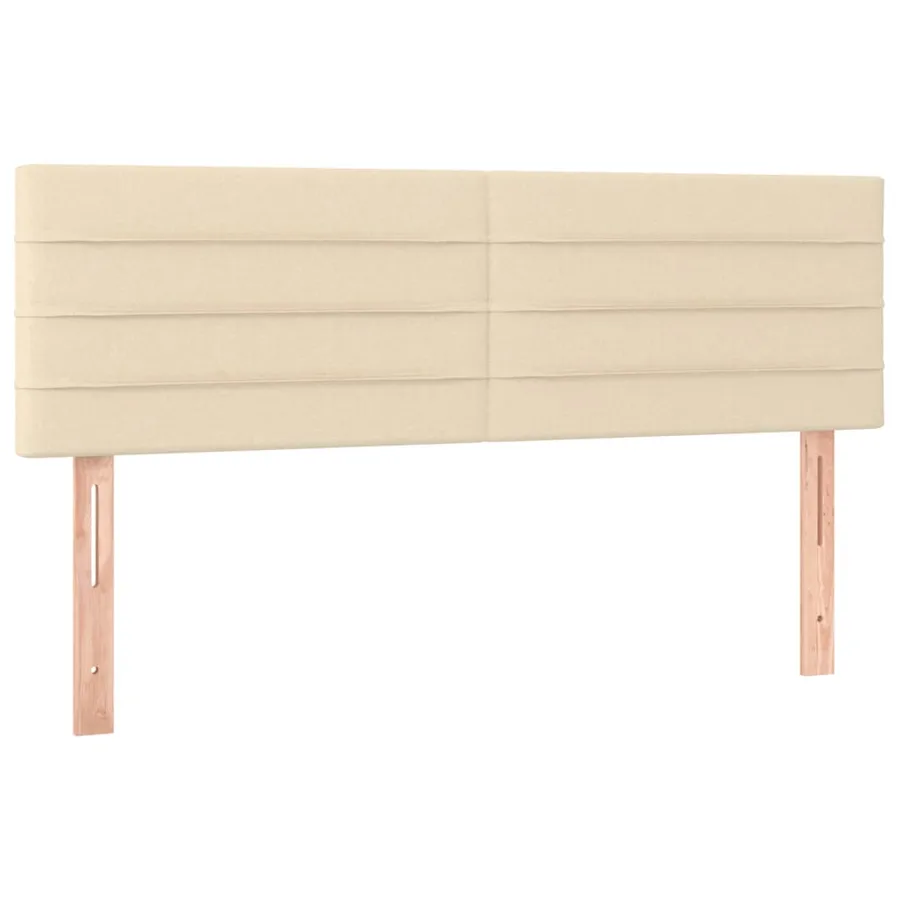 Têtes de lit Crème 144x5x78/88 cm Tissu - 2