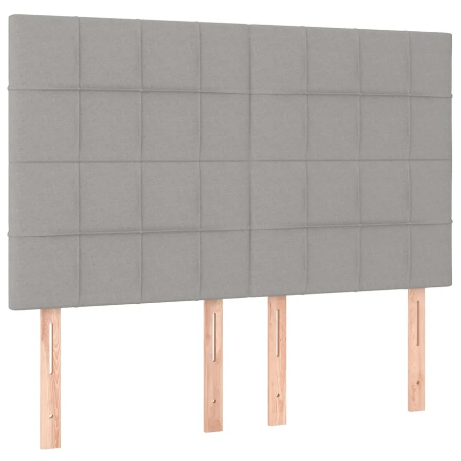 Tête de lit Gris clair 144 x 5 x 118/128 cm Tissu - 2