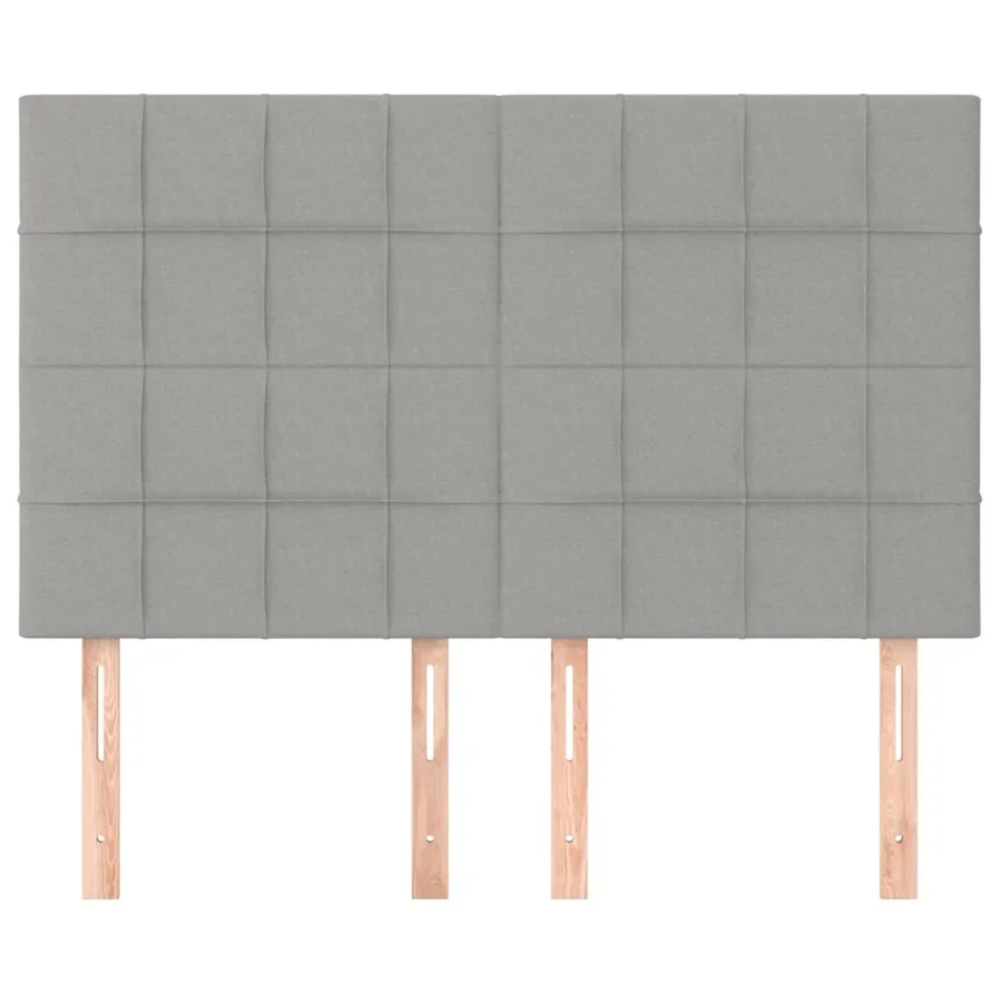 Tête de lit Gris clair 144 x 5 x 118/128 cm Tissu - 3