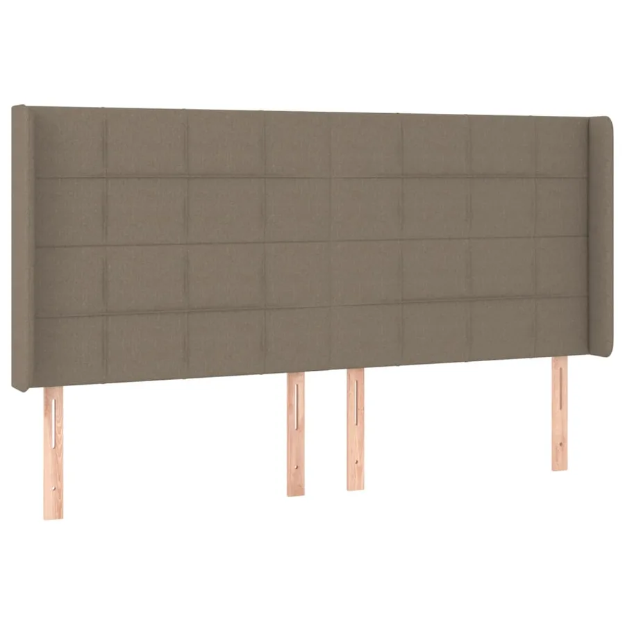 Tête de lit avec oreilles Taupe 183x16x118/128 cm Tissu - 2