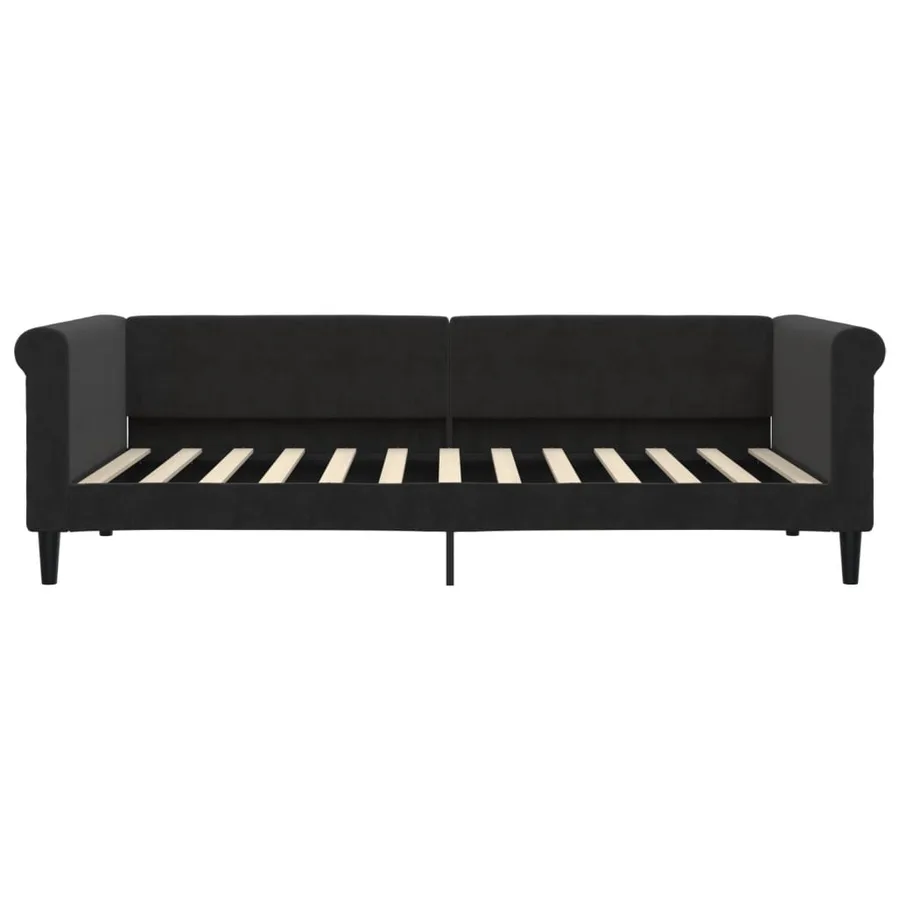 Lit de jour avec gigogne et tiroirs sans matelas noir 90x200 cm - 7