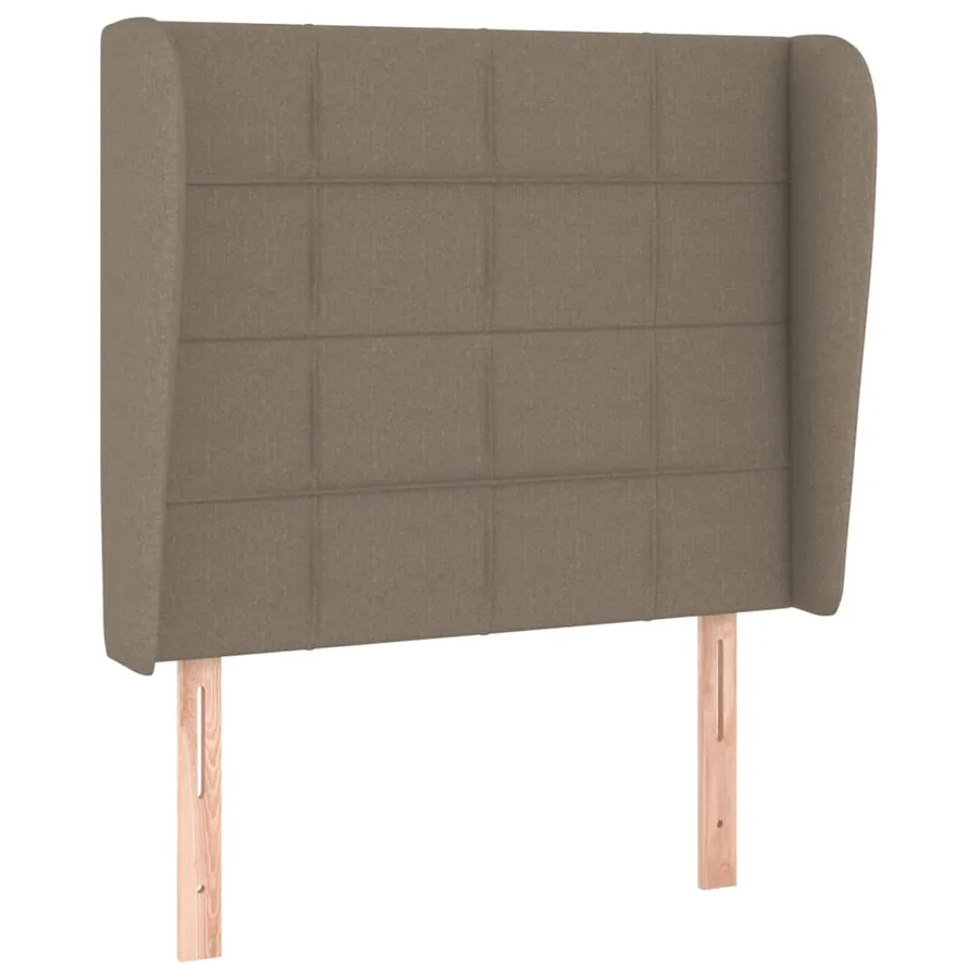Tête de lit avec oreilles Taupe 93x23x118/128 cm Tissu - 2