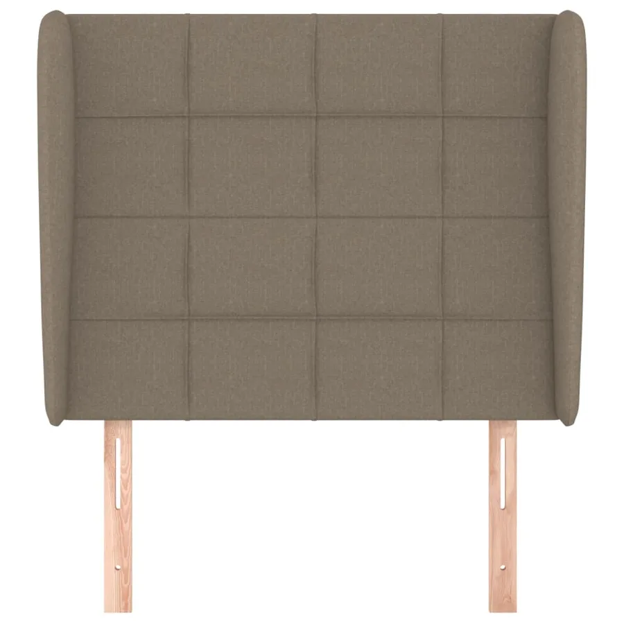 Tête de lit avec oreilles Taupe 93x23x118/128 cm Tissu - 3