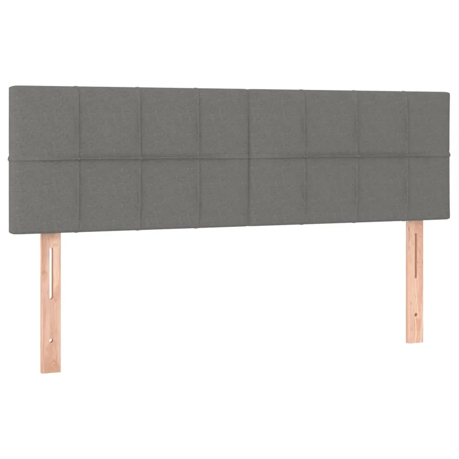 Têtes de lit Gris foncé 144x5x78/88 cm Tissu - 2