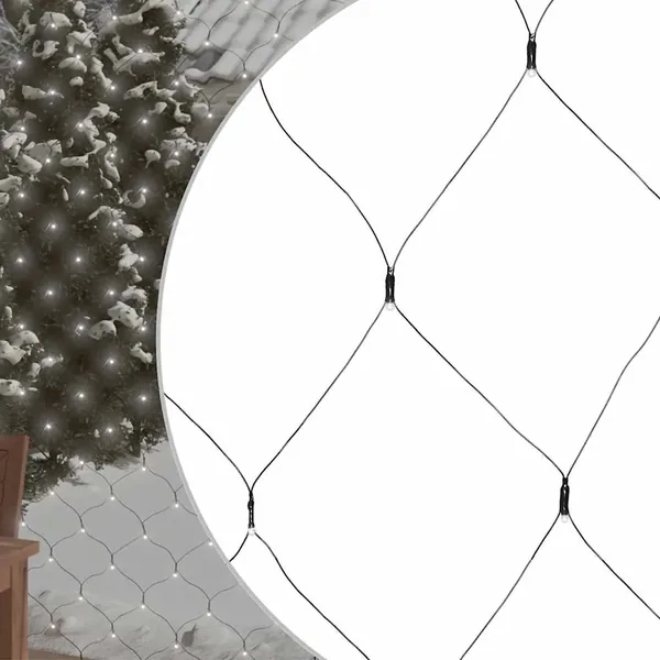 Filet lumineux blanc froid de Noël 3x3 m 306 LED Int/ext