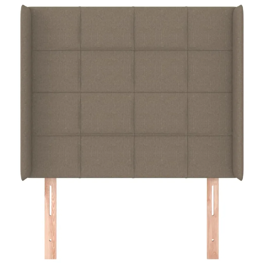 Tête de lit avec oreilles Taupe 83x16x118/128 cm Tissu - 3