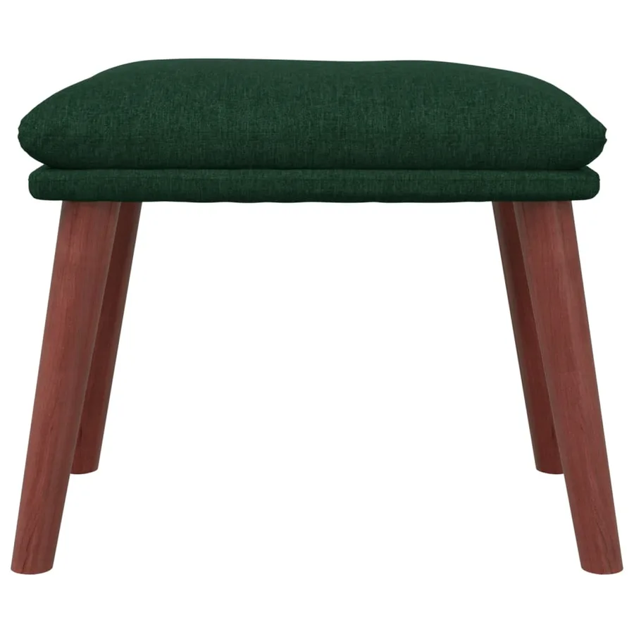 Repose-pied Vert foncé 45x29,5x35 cm Tissu - 3