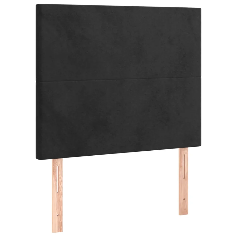 Tête de lit à LED Noir 100x5x118/128 cm Velours - 4