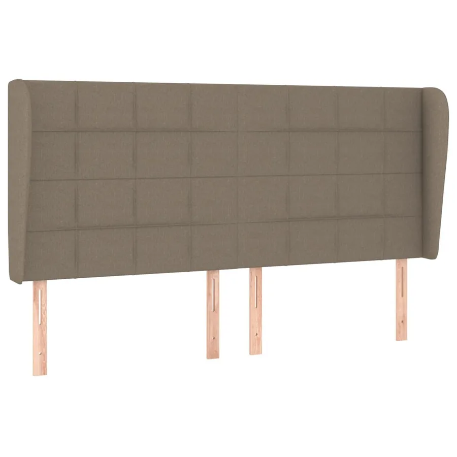 Tête de lit avec oreilles Taupe 203x23x118/128 cm Tissu - 2