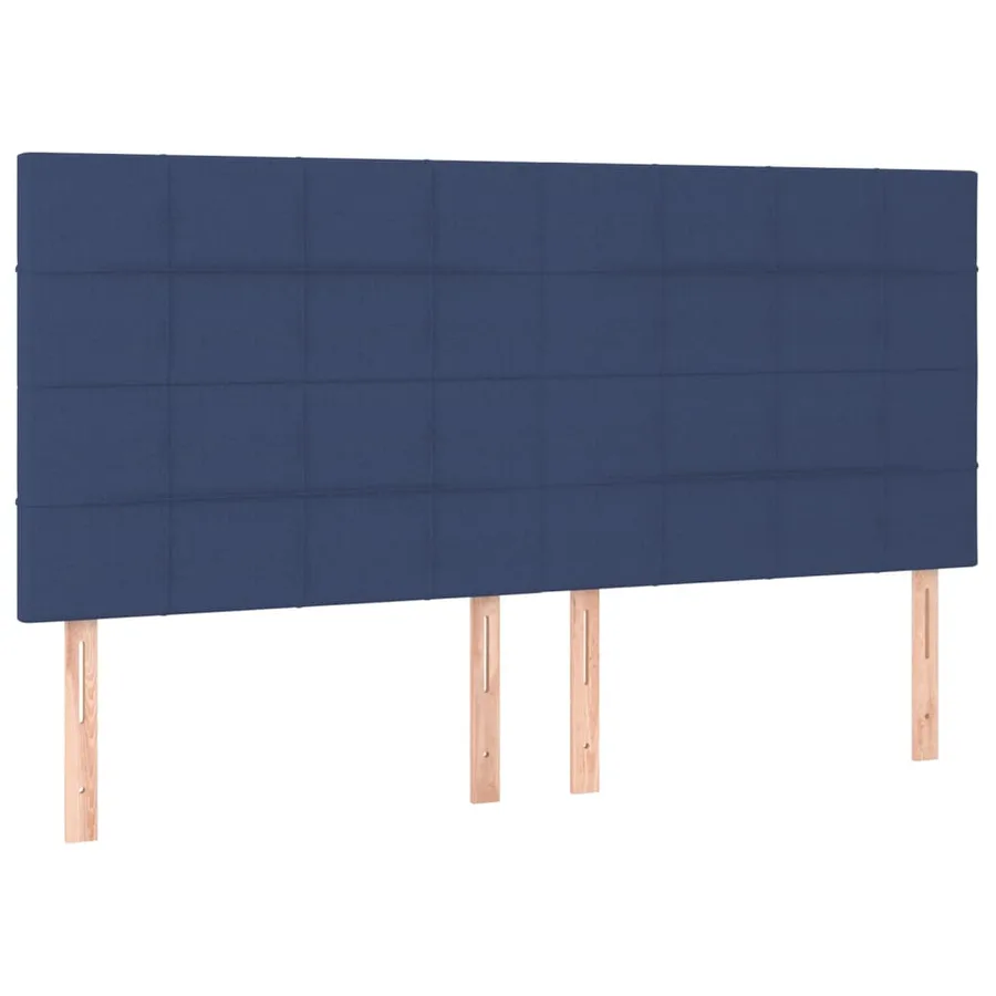 Tête de lit à LED Bleu 180x5x118/128 cm Tissu - 4