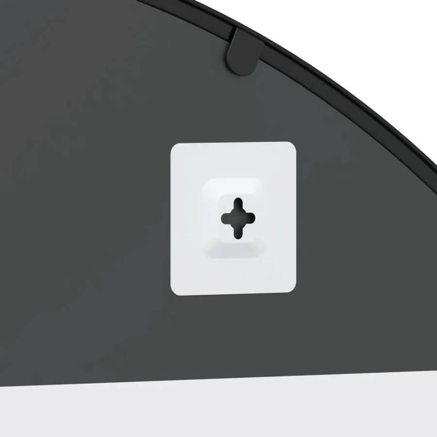 Miroir mural noir 100x150 cm arche fer - 6