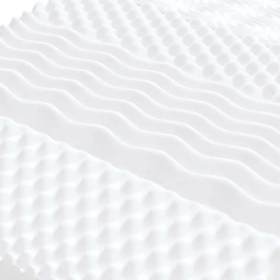 Matelas en mousse blanc 140x190 cm 7 zones dureté 20 ILD - 5