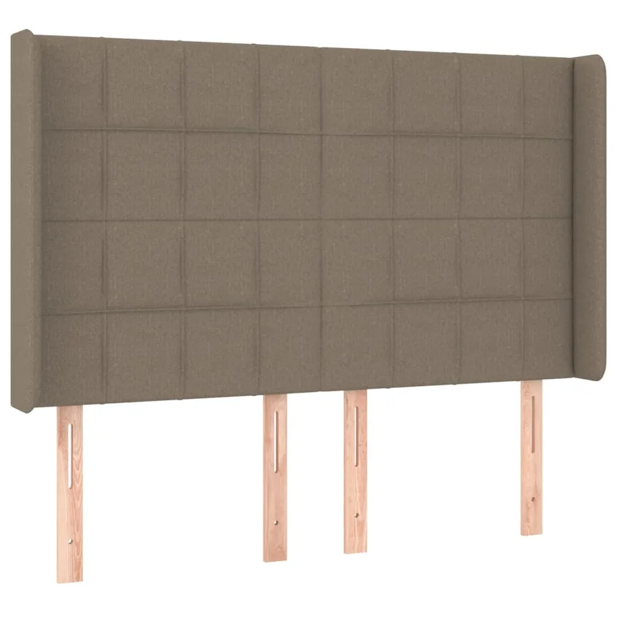 Tête de lit à LED Taupe 147x16x118/128 cm Tissu - 3