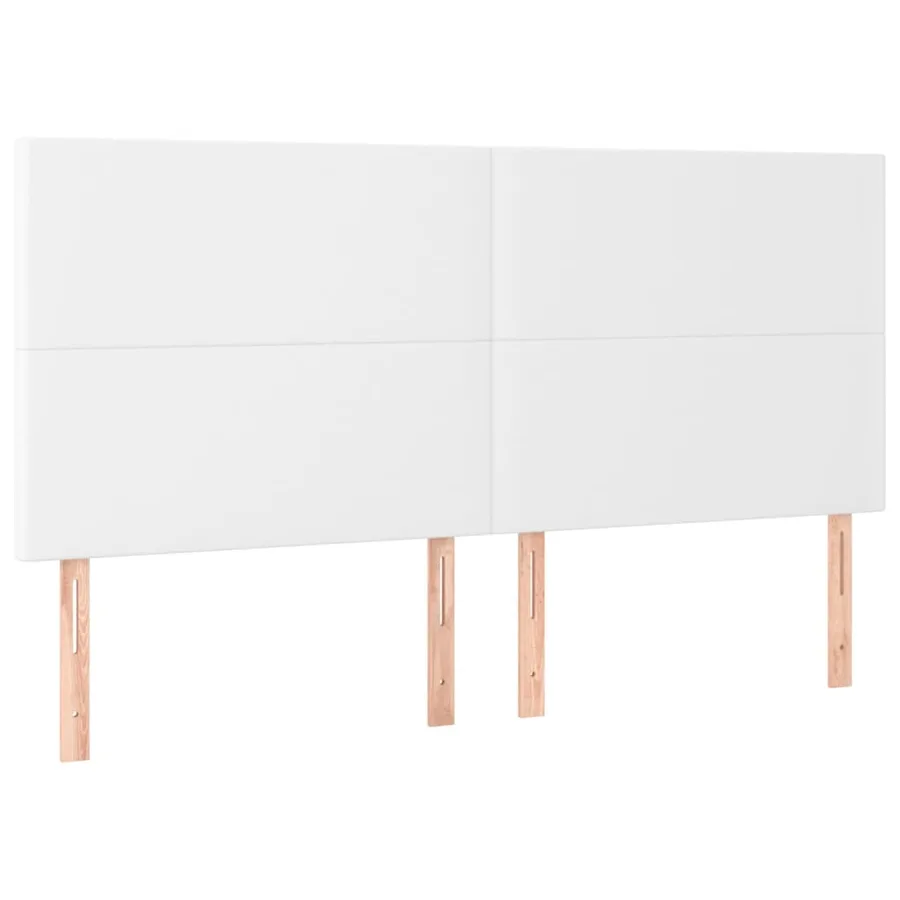 Tête de lit à LED Blanc 180x5x118/128 cm Similicuir - 4