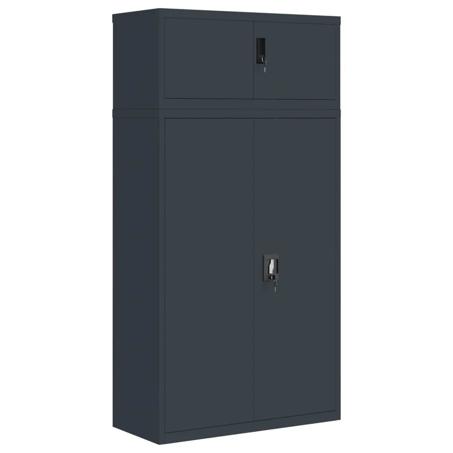 Classeur anthracite 90x40x180 cm Acier - 2
