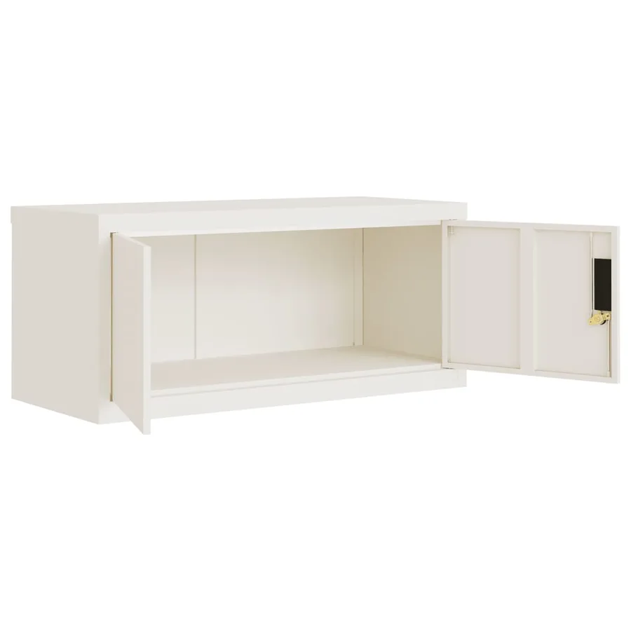 Classeur blanc 90x40x40 cm acier - 4