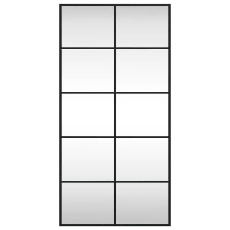 Miroir mural noir 50x100 cm rectangulaire fer - 3