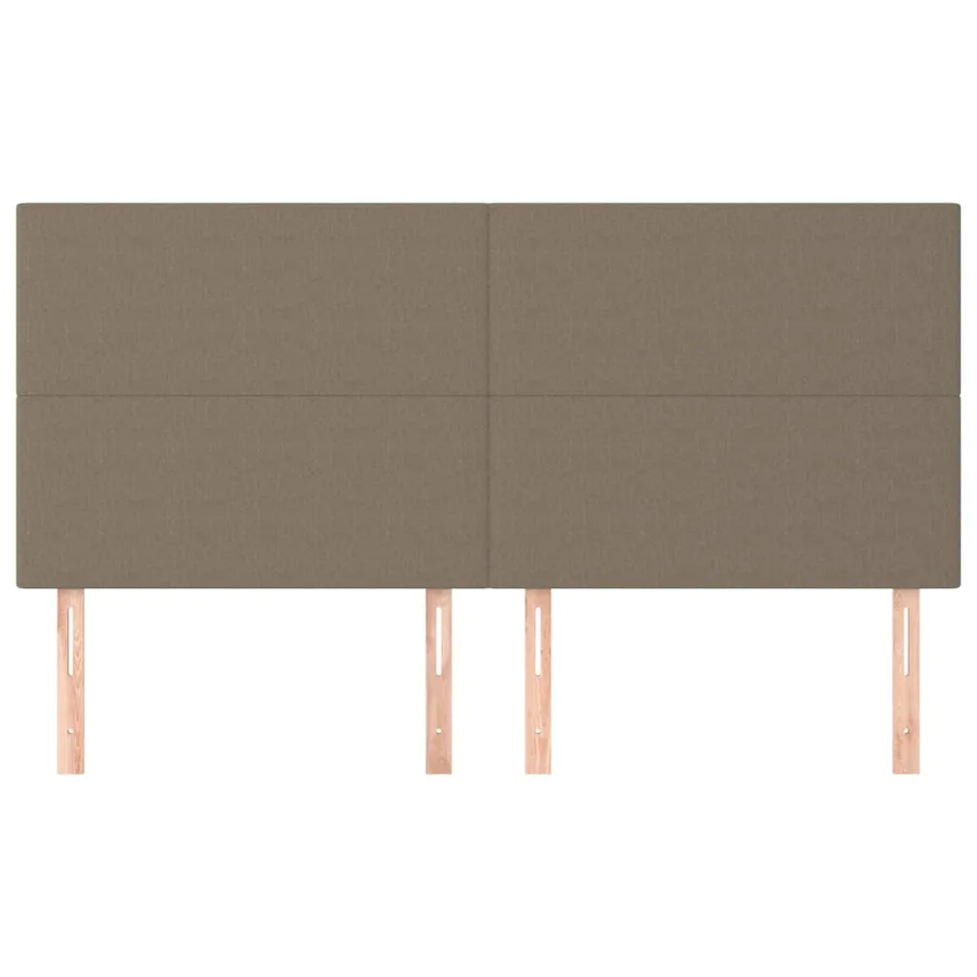 Tête de lit Taupe 160x5x118/128 cm Tissu - 3