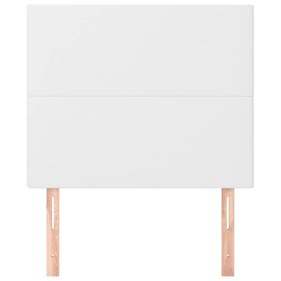 Tête de lit blanche 80 x 5 x 118/128 cm similicuir - 3