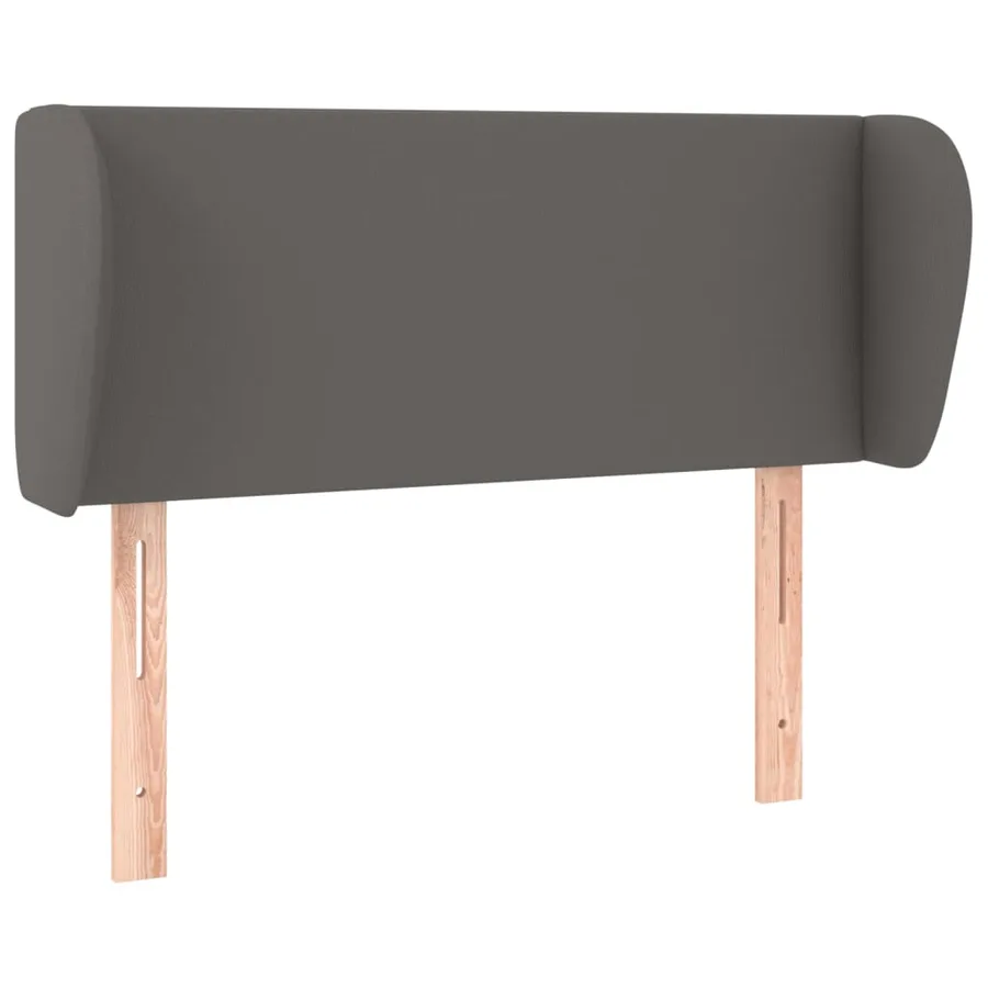 Tête de lit avec oreilles Gris 93x23x78/88 cm Similicuir - 2