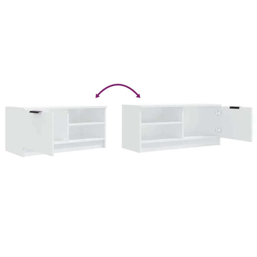 Meubles TV 2 pcs Blanc 80x35x36,5 cm Bois d'ingénierie - 9