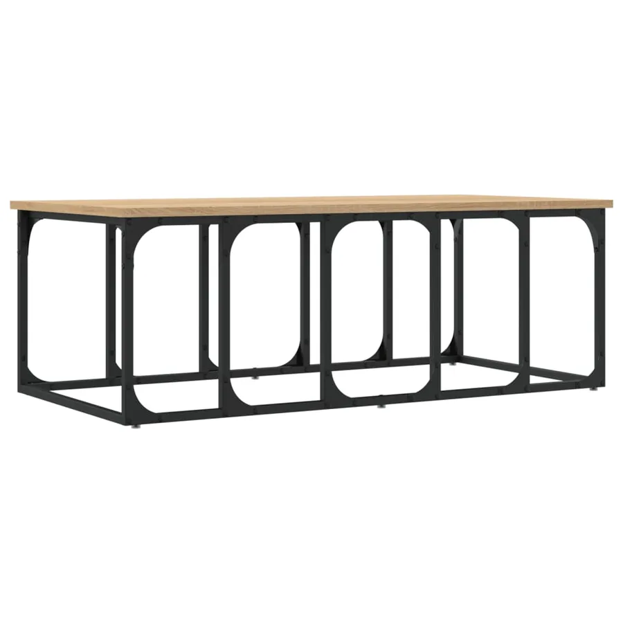 Table basse chêne sonoma 100x50x35,5 cm bois d'ingénierie - 6