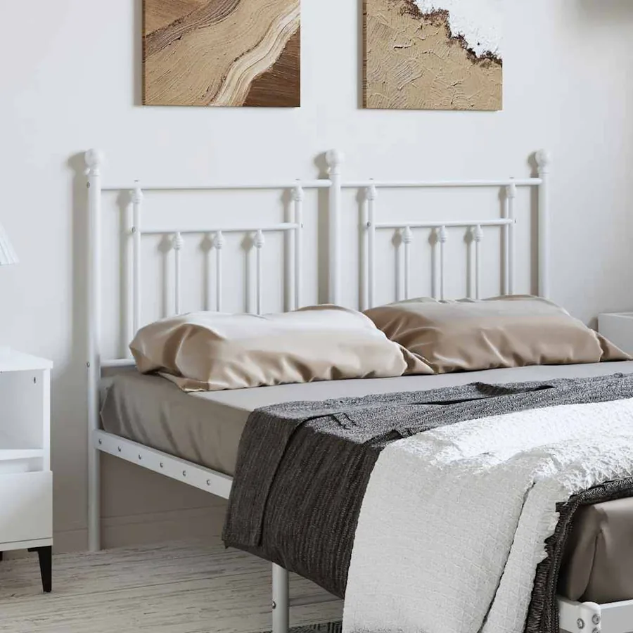 Tête de lit de remplacement métal blanc 135 cm