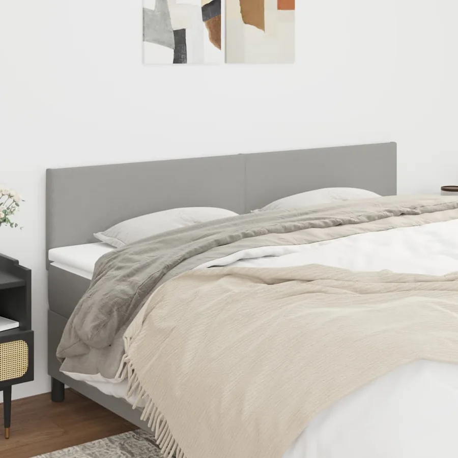 Têtes de lit Gris clair 160x5x78/88 cm Tissu