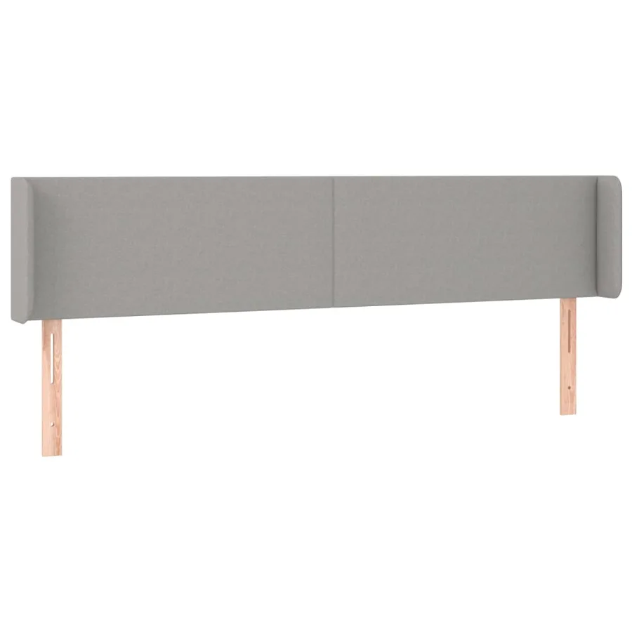 Tête de lit à LED Gris clair 163x16x78/88 cm Tissu - 3