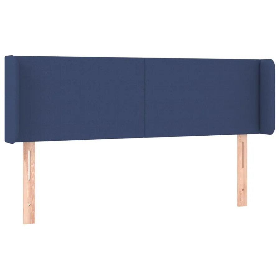 Tête de lit avec oreilles Bleu 147x16x78/88 cm Tissu - 2