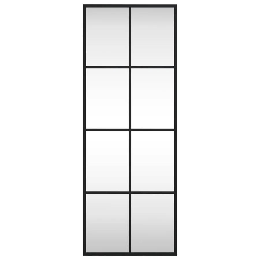 Miroir mural noir 30x80 cm rectangulaire fer - 3
