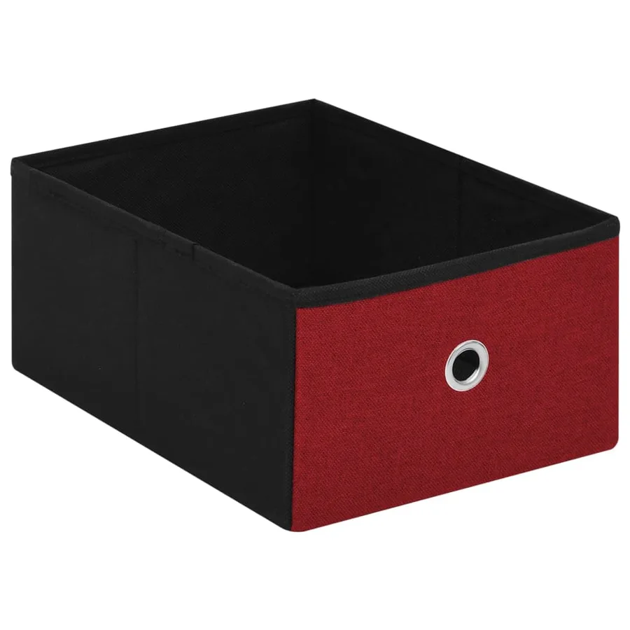 Banc de rangement pliable Bordeaux 76x38x38 cm Faux lin - 7