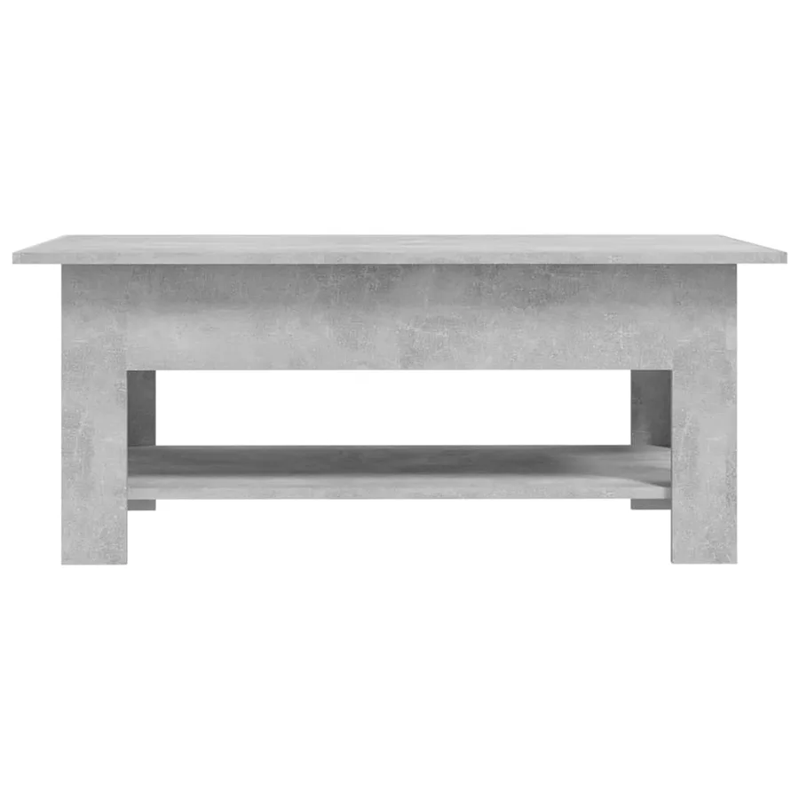 Table basse gris béton 102x55x42 cm bois d'ingénierie - 4