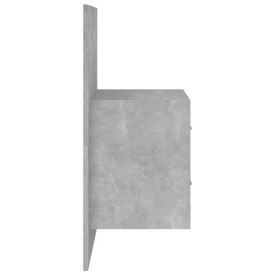 Tête de lit avec armoires Gris béton Bois d'ingénierie - 5