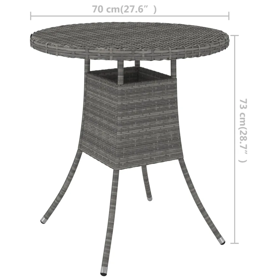 Salon de jardin 5 pcs avec coussins Résine tressée Gris - 10