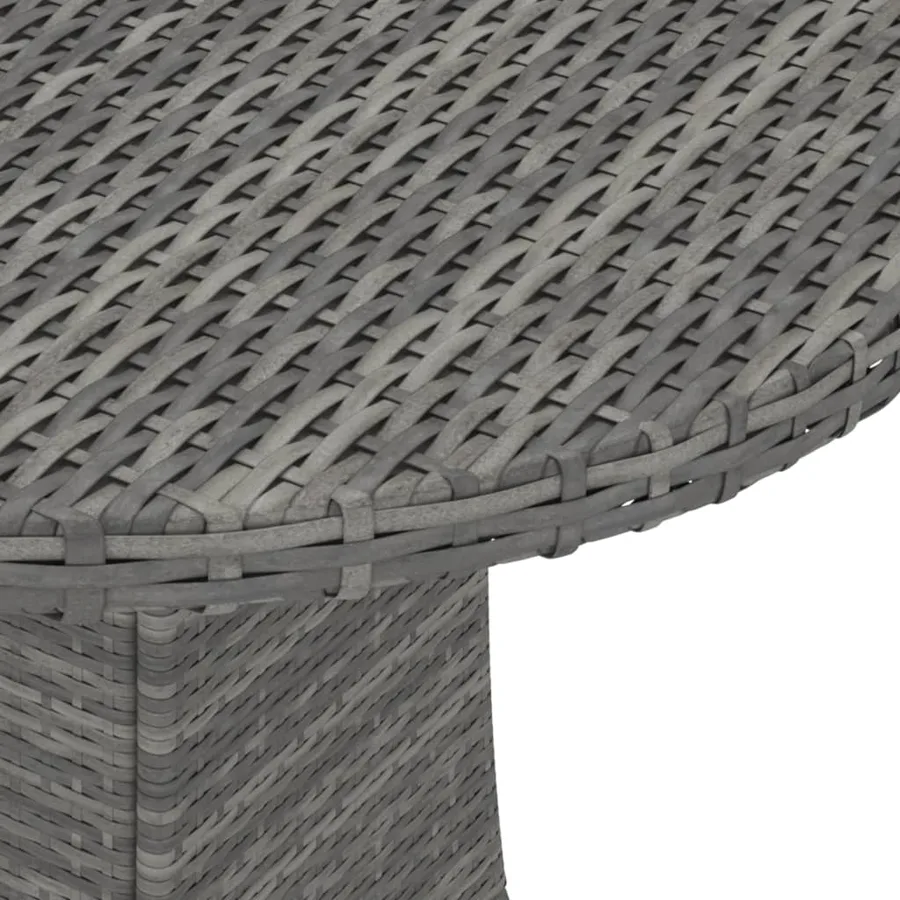 Salon de jardin 5 pcs avec coussins Résine tressée Gris - 7