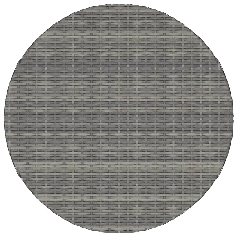 Salon de jardin 5 pcs avec coussins Résine tressée Gris - 8